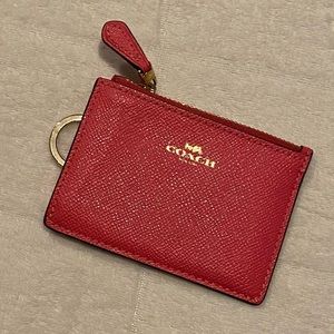 Coach Mini Keychain Wallet - Hot Pink